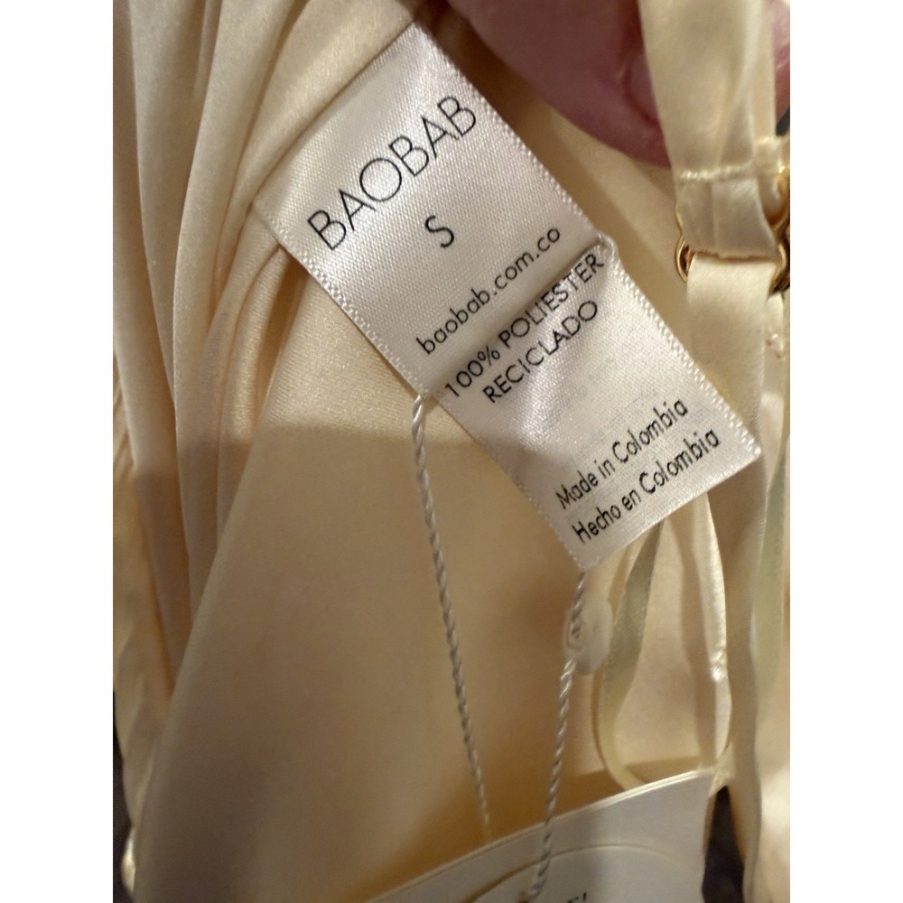NEW Baobab Danielle Maxi dress Sunny Yellow Small Satin - Picture 4 of 4